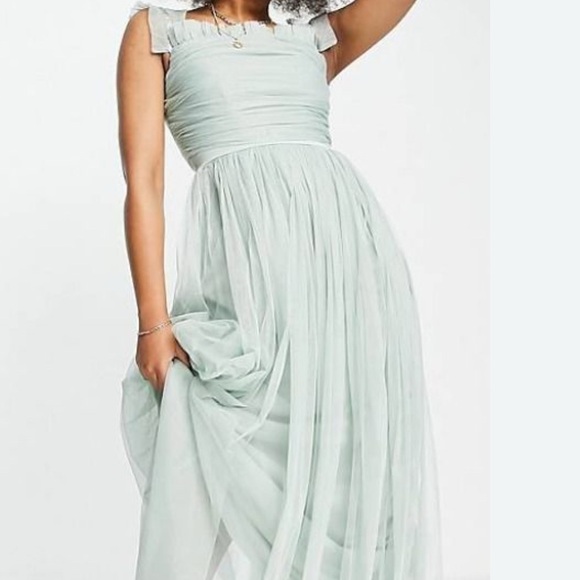 anaya with love Dresses & Skirts - Light Green Tulle Maxi Dress